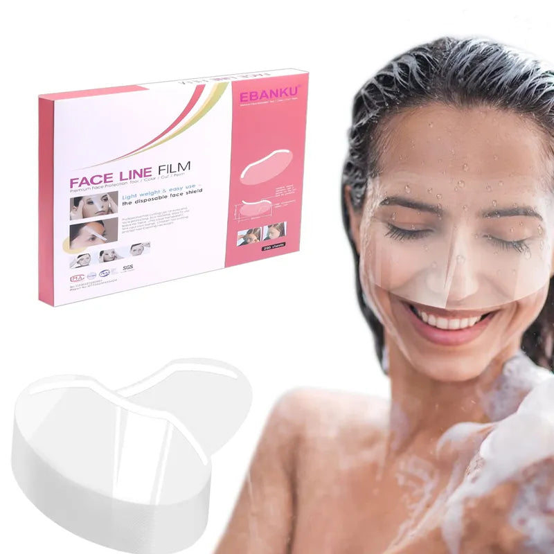 100 PCS Makeup Shower Face Shields Visors Disposable Masks for Hairspray Salon Supplies Hairdressing Tools